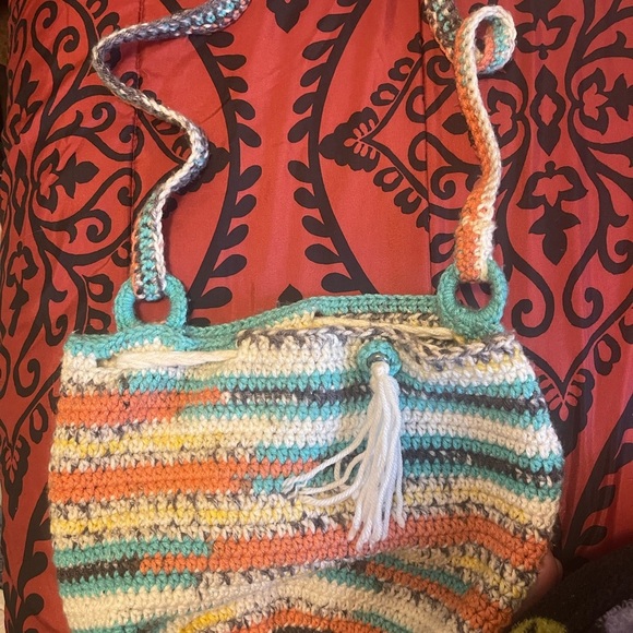 Source Unknown Handbags - Multicolor Crochet Shoulder Bag